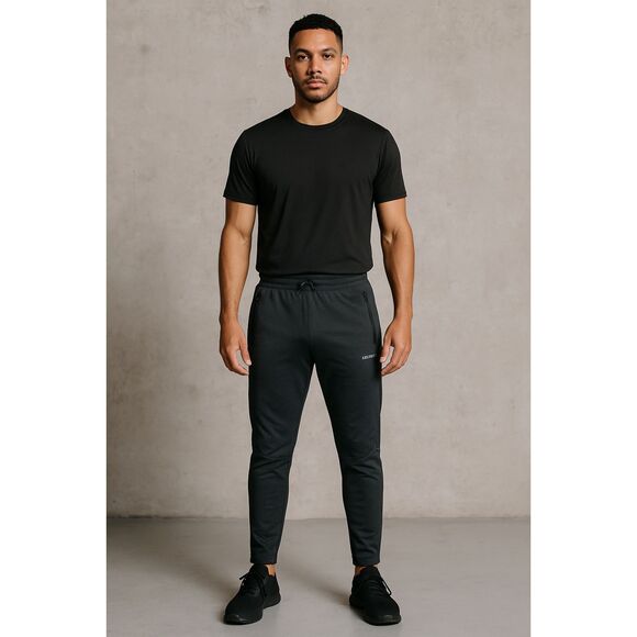 LEGENDS Black Gray Basketball Gym Sports Sweatpants Trousers Mens Size Large - Picture 1 of 8